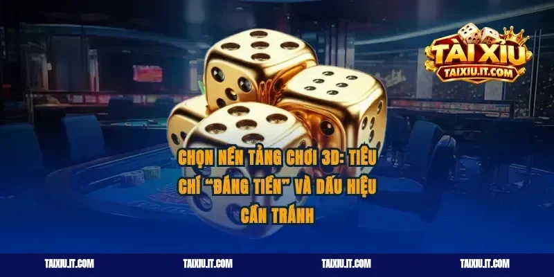 Chọn nền tảng chơi 3D: tiêu chí “đáng tiền” và dấu hiệu cần tránh